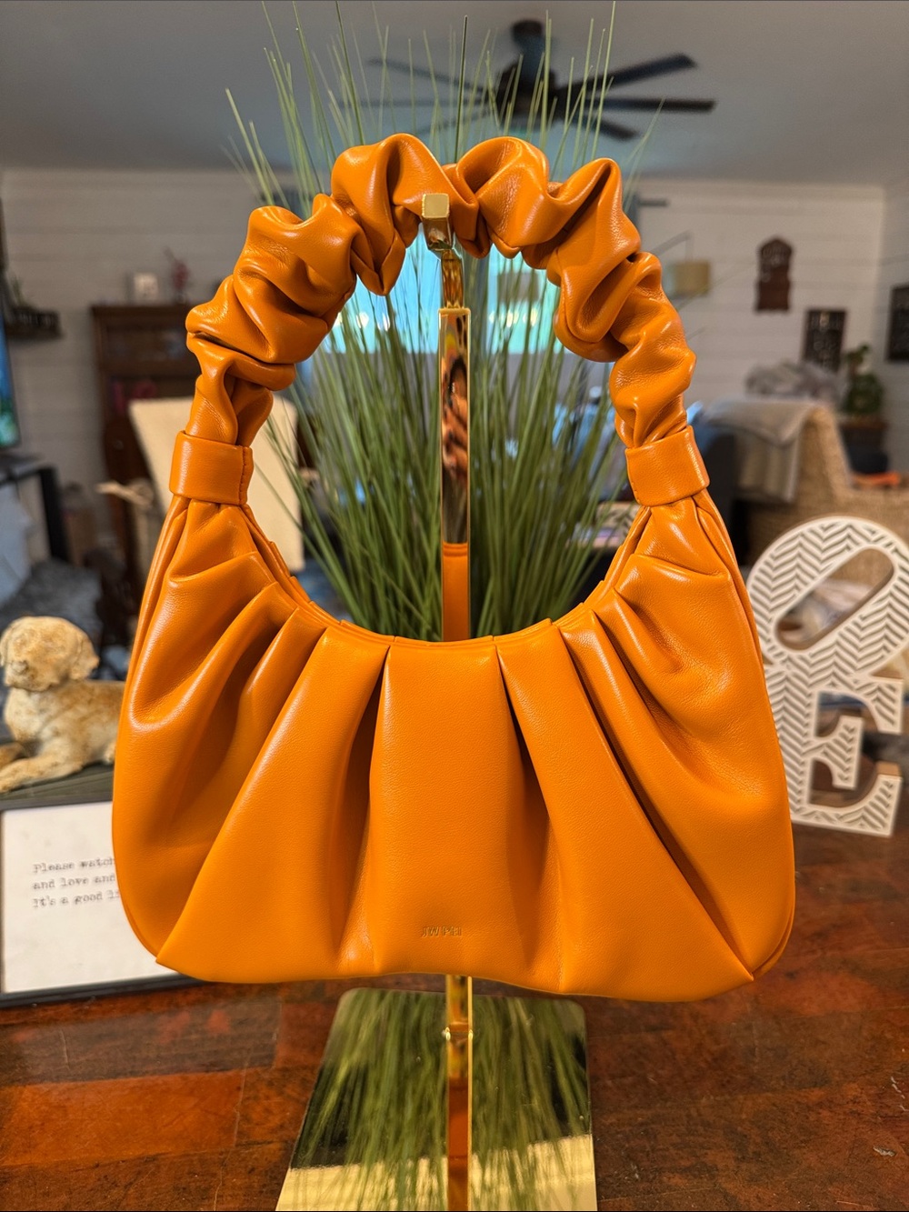 JW PEI Tangerine Ruched Handle Shoulder Bag